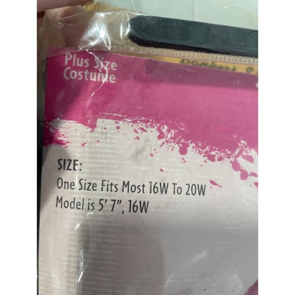 Fun World T Bird Sweetie Costume One Size Satin Pink Lady Black Grease Retro NEW - Picture 4 of 9